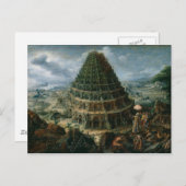 Marten van Valckenborch - Der Turm von Babel Postkarte (Vorne/Hinten)