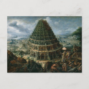 Marten van Valckenborch - Der Turmbau zu Babel Postkarte