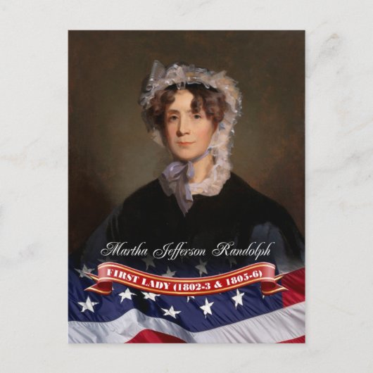 Martha Jefferson Randolph, First Lady der USA Postkarte (Vorderseite)