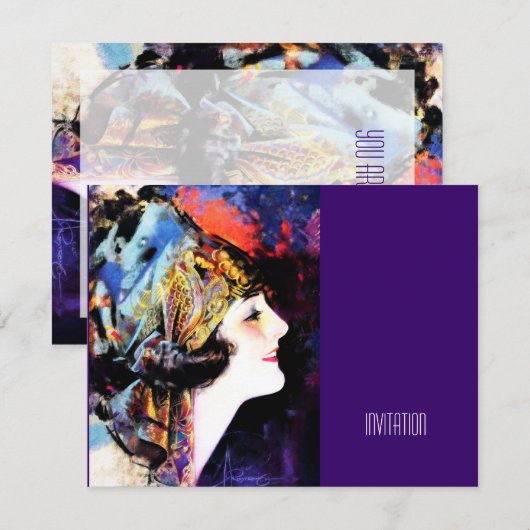 Martha Mansfield Einladung (Vorne/Hinten)