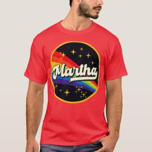 Martha Rainbow im Weltraum Vintager Stil T-Shirt