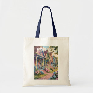Martha’s Vineyard Massachusetts Illustration Retro Tragetasche