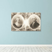Martha und George Washington 1876 Leinwanddruck (Insitu (Holzboden))