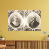 Martha und George Washington 1876 Leinwanddruck (Insitu (Wohnzimmer))