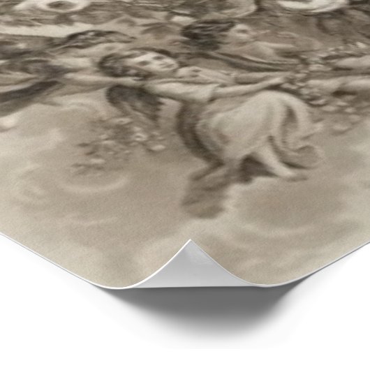 Martha und George Washington 1876 Poster (Ecke)