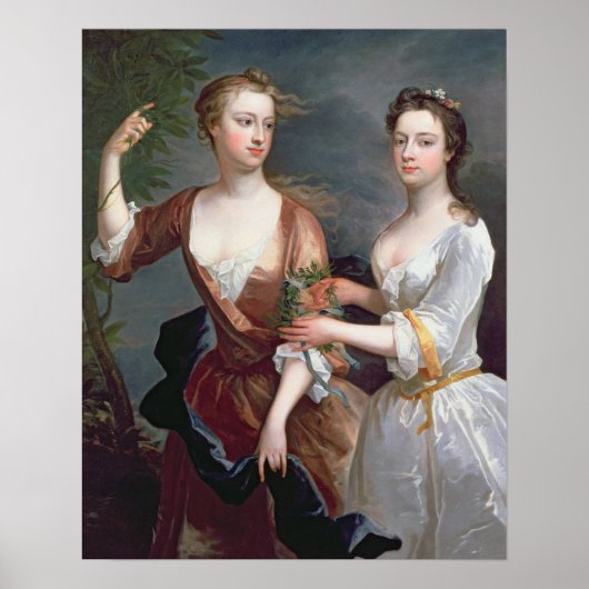 Martha und Teresa Blount, 1716 Poster (Vorne)