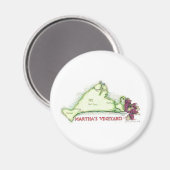 Martha Vineyard Island Magnet (Vorderseite/Rückseite)