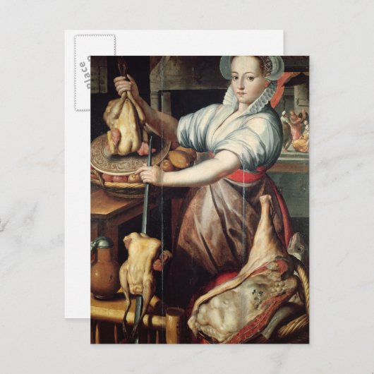 Martha Vorbereitung Abendessen für Jesus Postkarte (Vorne/Hinten)