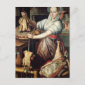 Martha Vorbereitung Abendessen für Jesus Postkarte (Vorderseite)