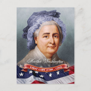 Martha Washington, First Lady der USA Postkarte