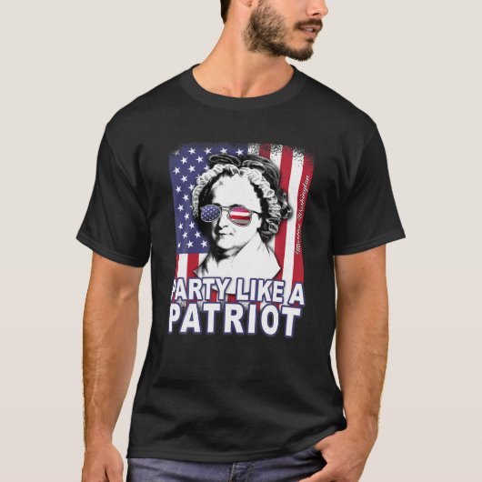 Martha Washington Party Wie ein Patriot Feminist 4 T-Shirt (Vorderseite)