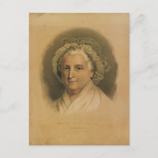 Martha Washington Portrait von Ives Postkarte (Vorderseite)