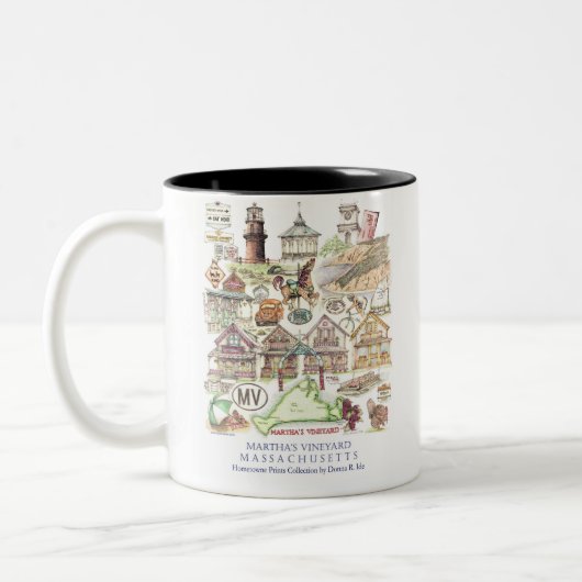Martha-Weinbergmontage-Tasse Zweifarbige Tasse (Links)