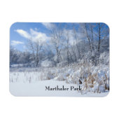 Marthaler Park Frozen Pond and Trees Magnet (Horizontal)