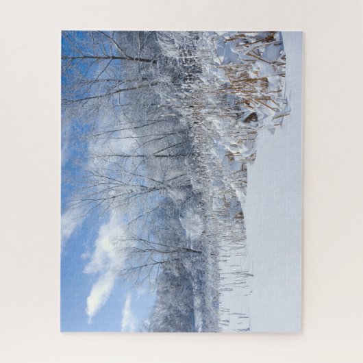 Marthaler Park Frozen Pond and Trees Puzzle (Vertikal)