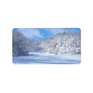 Marthaler Park Snowy Hills Adressaufkleber