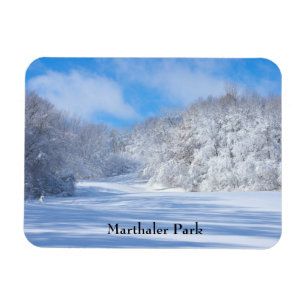 Marthaler Park Snowy Hills Magnet