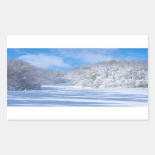 Marthaler Park Snowy Hills Rechteckiger Aufkleber