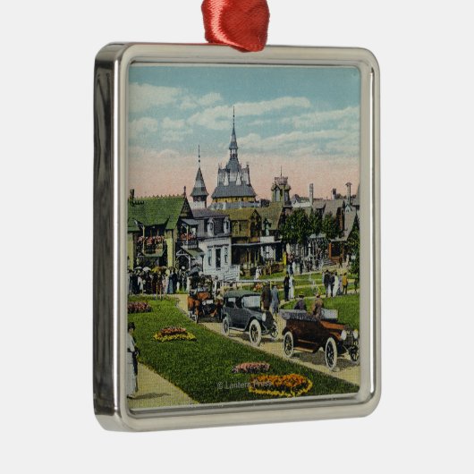 Martha's Vineyard, Ansicht der Ozean-Allee Silbernes Ornament (Rechts)