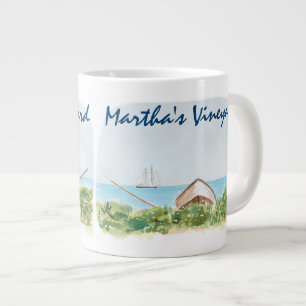 Martha's Vineyard Aquarell-Kaffeetasse Jumbo-Tasse