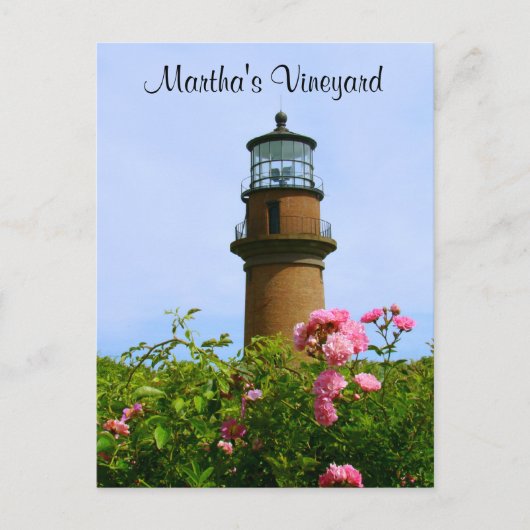 Martha's Vineyard Aquinnah Lighthouse Post Card Postkarte (Vorderseite)