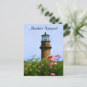 Martha's Vineyard Aquinnah Lighthouse Post Card Postkarte (Stehend Vorderseite)