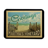 Martha's Vineyard Beach Vintage Magnet (Horizontal)