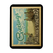 Martha's Vineyard Beach Vintage Magnet (Vertikal)