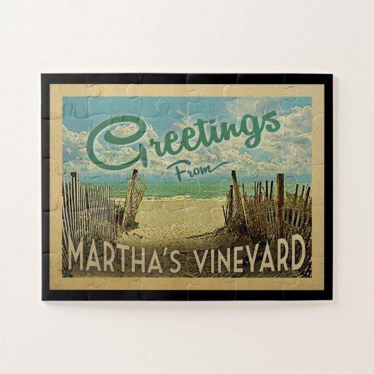 Martha's Vineyard Beach Vintage Puzzle (Horizontal)