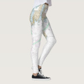 Martha's Vineyard blockiert Island Nautical Chart Leggings (Rechts)