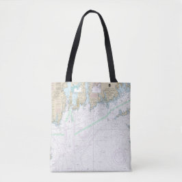 Martha's Vineyard blockiert Island Nautical Chart Tasche
