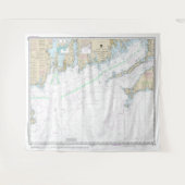 Martha's Vineyard blockiert Island Nautical Chart Wandteppich (Vorderseite (Horizontal))