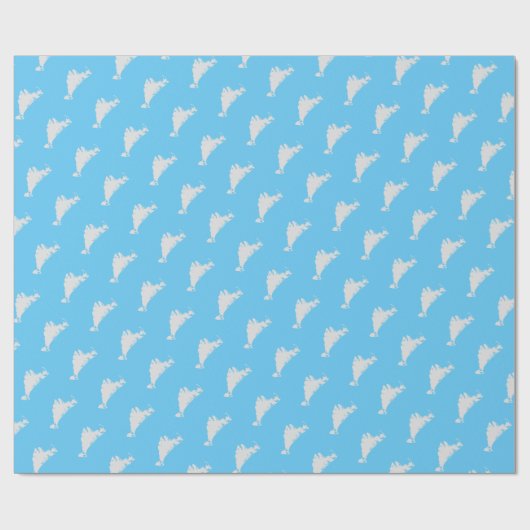 Martha's Vineyard Blue and Gray Map Geschenkpapier (Flach)