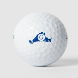 Martha's Vineyard Blue Monogram Golfball