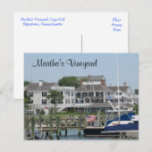 Martha's Vineyard Cape Cod, Edgartown MA Post Card Postkarte (Vorne/Hinten)