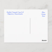 Martha's Vineyard Cape Cod, Edgartown MA Post Card Postkarte (Rückseite)