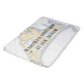 Martha's Vineyard Chart Badematte (Schrägansicht)