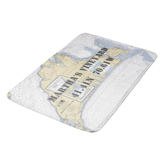 Martha's Vineyard Chart Badematte (Schrägansicht)