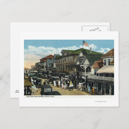 Martha's Vineyard, Circuit Avenue Scene Postkarte (Vorne/Hinten)