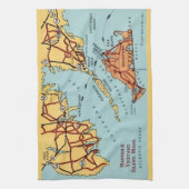 Martha's Vineyard Coast Map  Geschirrtuch (Vertikal)