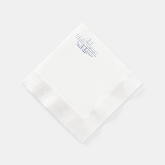 Martha's Vineyard Cocktail Napkin Serviette (Ecke)