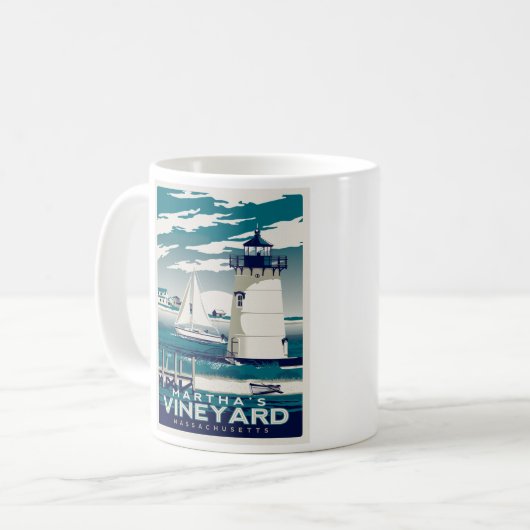 Martha's Vineyard Coffee Tasse - Größe 11oz (Vorderseite Links)
