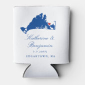 Martha's Vineyard Edgartow Navy Hochzeit Can Coole Dosenkühler (Vorderseite)