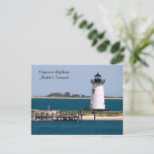 Martha's Vineyard, Edgartown Lighthouse Post Card Postkarte (Stehend Vorderseite)
