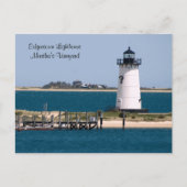 Martha's Vineyard, Edgartown Lighthouse Post Card Postkarte (Vorderseite)