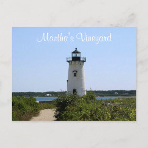 Martha's Vineyard Edgartown Lighthouse Post Card Postkarte