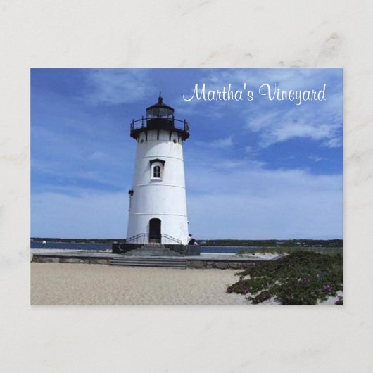 Martha's Vineyard Edgartown Lighthouse Post Card Postkarte (Vorderseite)