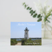 Martha's Vineyard Edgartown Lighthouse Post Card Postkarte (Stehend Vorderseite)