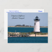 Martha's Vineyard, Edgartown Lighthouse Post Card Postkarte (Vorne/Hinten)