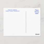 Martha's Vineyard, Edgartown Lighthouse Post Card Postkarte (Rückseite)